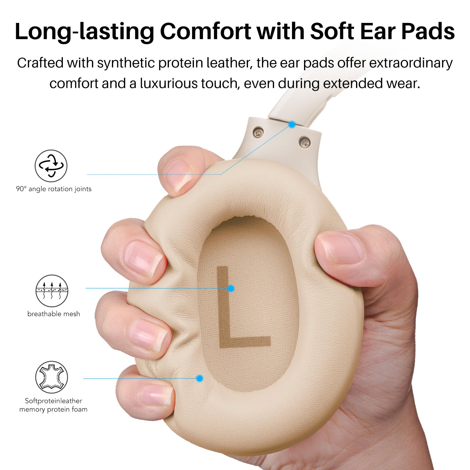Foto 8 pulgar | Auriculares Tozo Ht2 Beige Hybrid con Cancelación Activa de Ruido - Venta Internacional