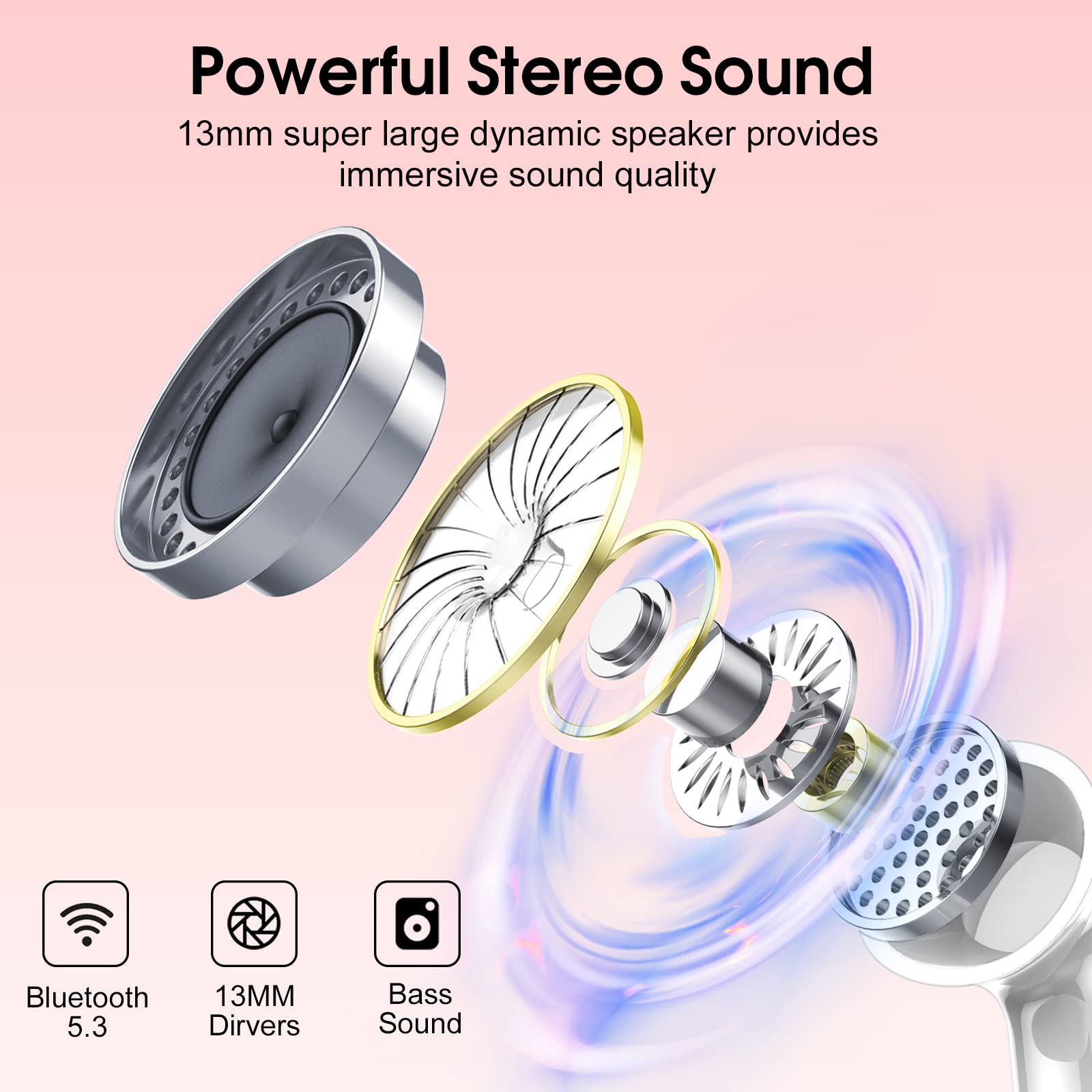 Foto 3 pulgar | Auriculares Inalámbricos Casan 2023 Bluetooth 5.3 Hifi Stereo Ip7 - Venta Internacional