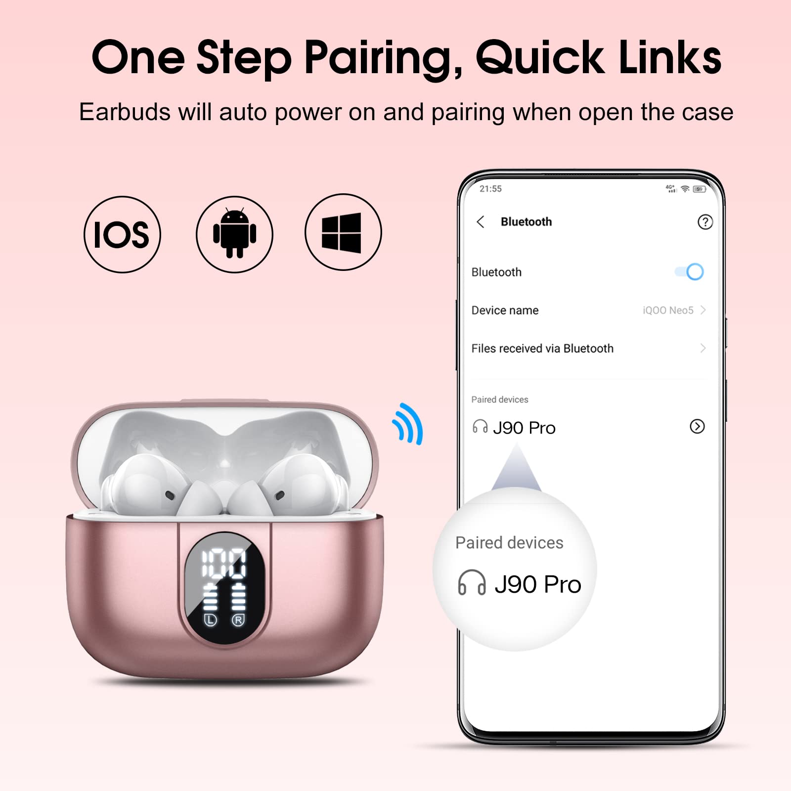Foto 7 pulgar | Auriculares Inalámbricos Casan 2023 Bluetooth 5.3 Hifi Stereo Ip7 - Venta Internacional