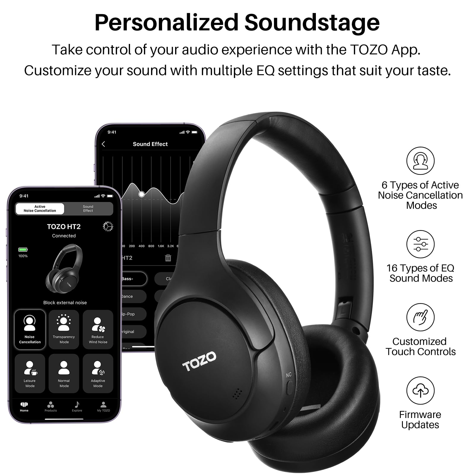 Foto 7 pulgar | Auriculares Inalámbricos Tozo Ht2 Hybrid con Cancelación Activa de Ruido - Venta Internacional