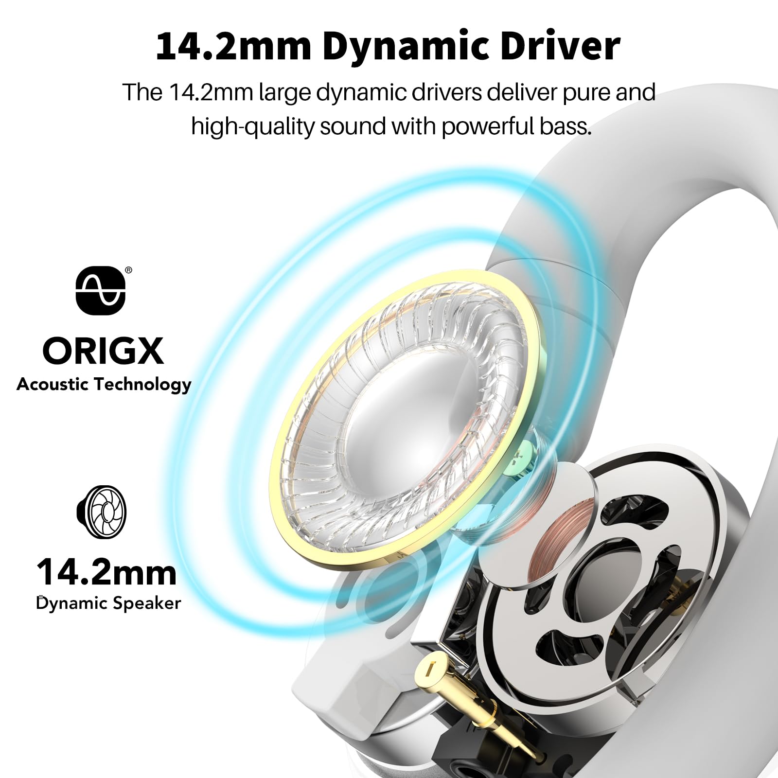 Foto 6 pulgar | Auriculares Inalámbricos Tozo Openbuds Bluetooth 5.3 Blancos - Venta Internacional
