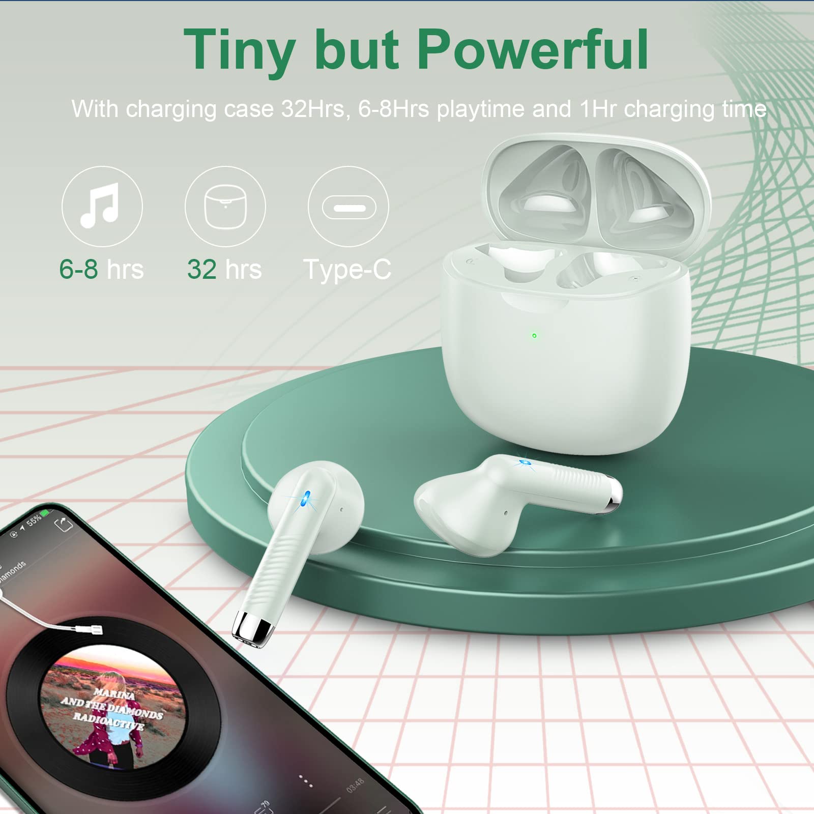 Foto 8 pulgar | Auriculares Inalámbricos Jxrev Bluetooth 5.3 Stereo Bass Ip7 A Prueba De Agua - Venta Internacional