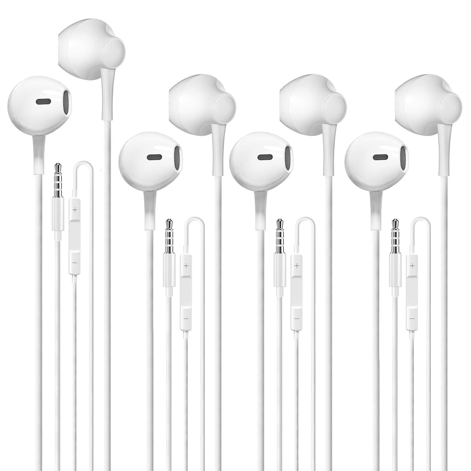Auriculares Shdkjxh con Micrófono Paquete de 4 color Blanco - Venta Internacional