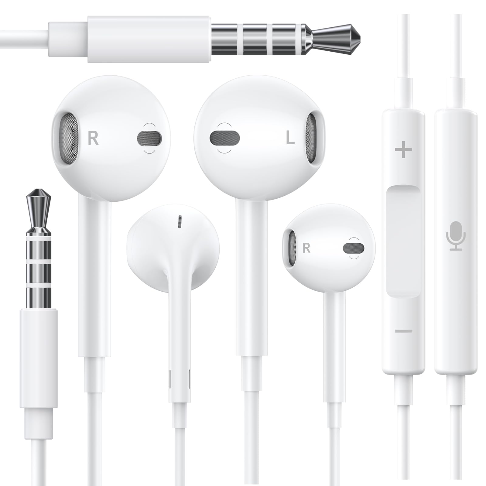 Foto 1 | Paquetes De Auriculares Oceovc Con Cable Y Conector De 3,5 Mm Con Micrófono Para Iphone 2 - Venta Internacional.