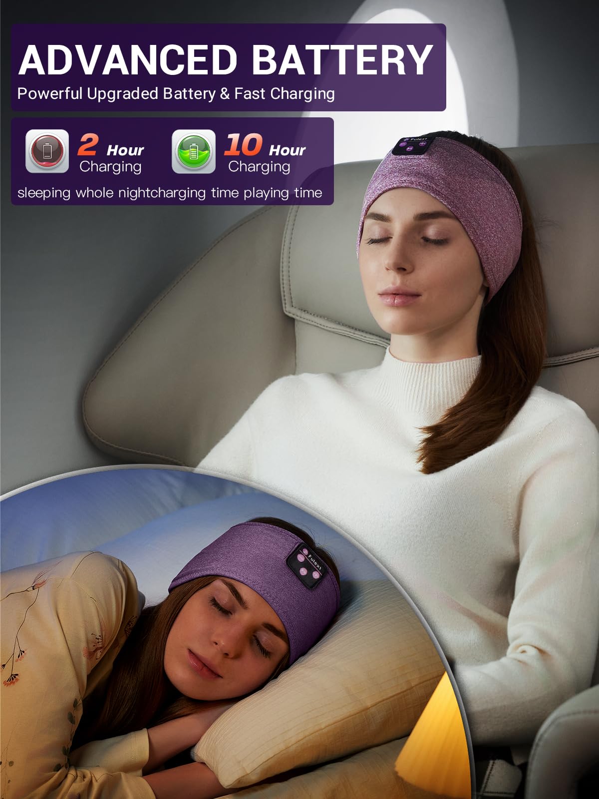 Foto 8 pulgar | Diadema Fulext para Dormir Bluetooth - Venta Internacional