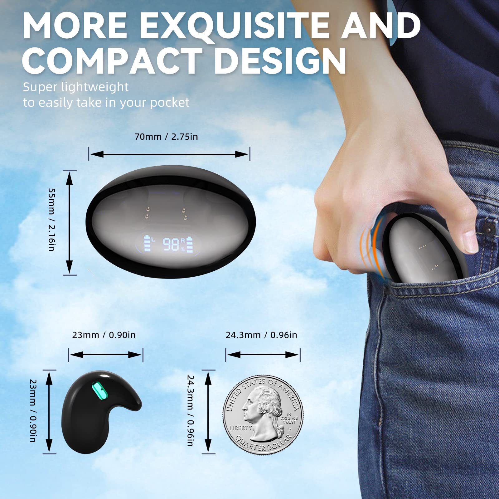 Foto 6 pulgar | Auriculares Houlyn Invisible Bluetooth Negros para Dormir - Venta Internacional