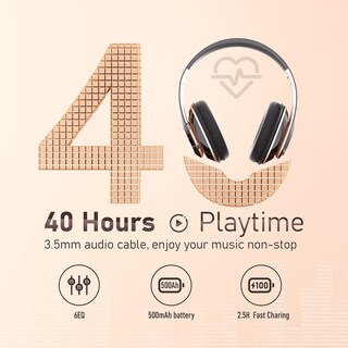 Foto 2 | Auriculares Bluetooth Falebare 6s Over Ear 40h Playtime Negros - Venta Internacional