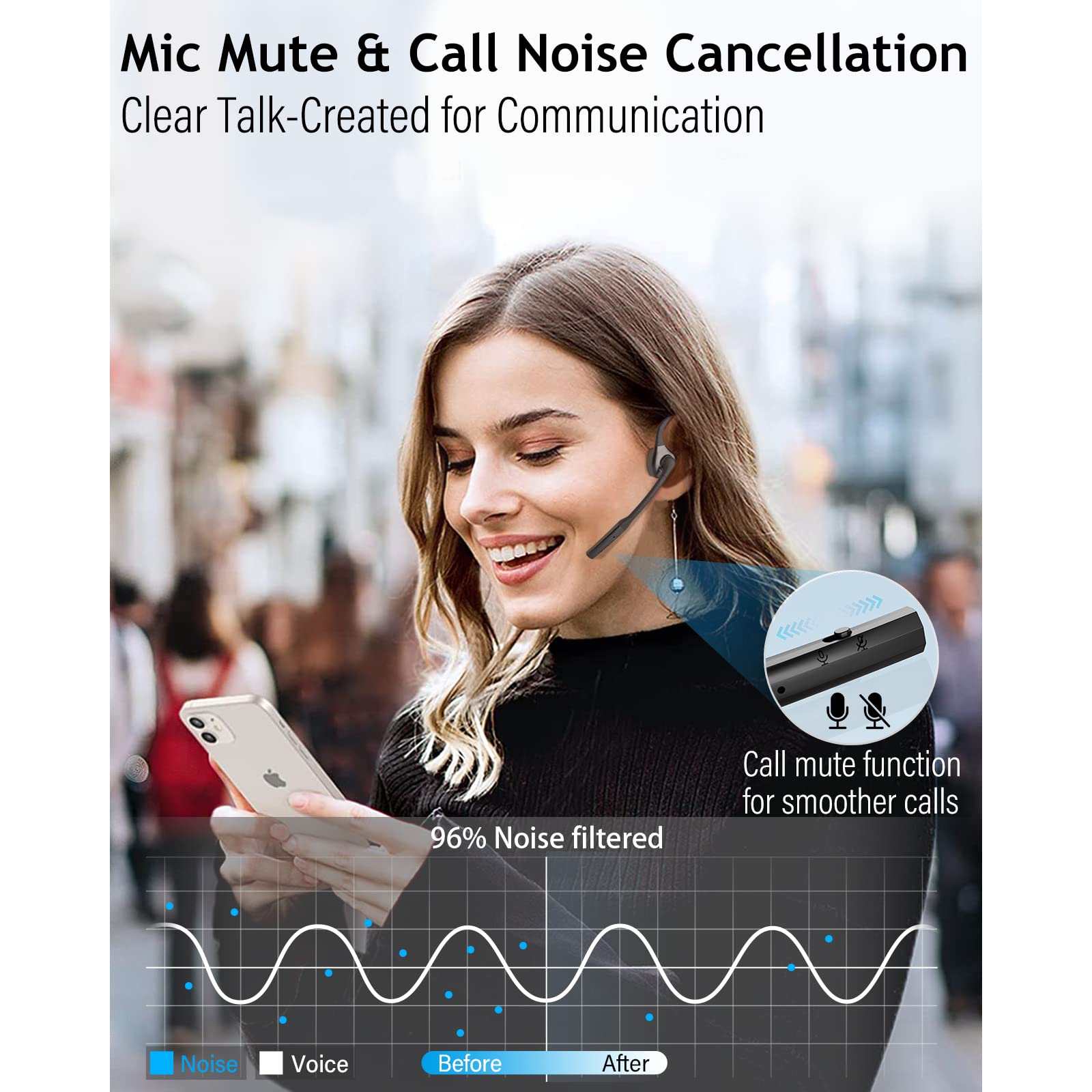 Foto 3 pulgar | Auriculares de Conducción Ósea Monodeal Md08 Bluetooth 5.1 con Micrófono - Venta Internacional