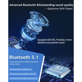 Foto 4 | Auriculares de Conducción Ósea Monodeal Md08 Bluetooth 5.1 con Micrófono - Venta Internacional