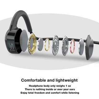 Foto 3 | Auriculares Inalámbricos de Conducción Ósea Moing Bluetooth 5.0 Black - Venta Internacional