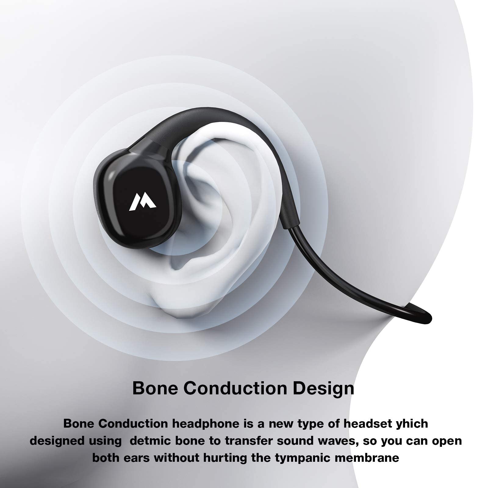 Foto 6 pulgar | Auriculares Inalámbricos de Conducción Ósea Moing Bluetooth 5.0 Black - Venta Internacional