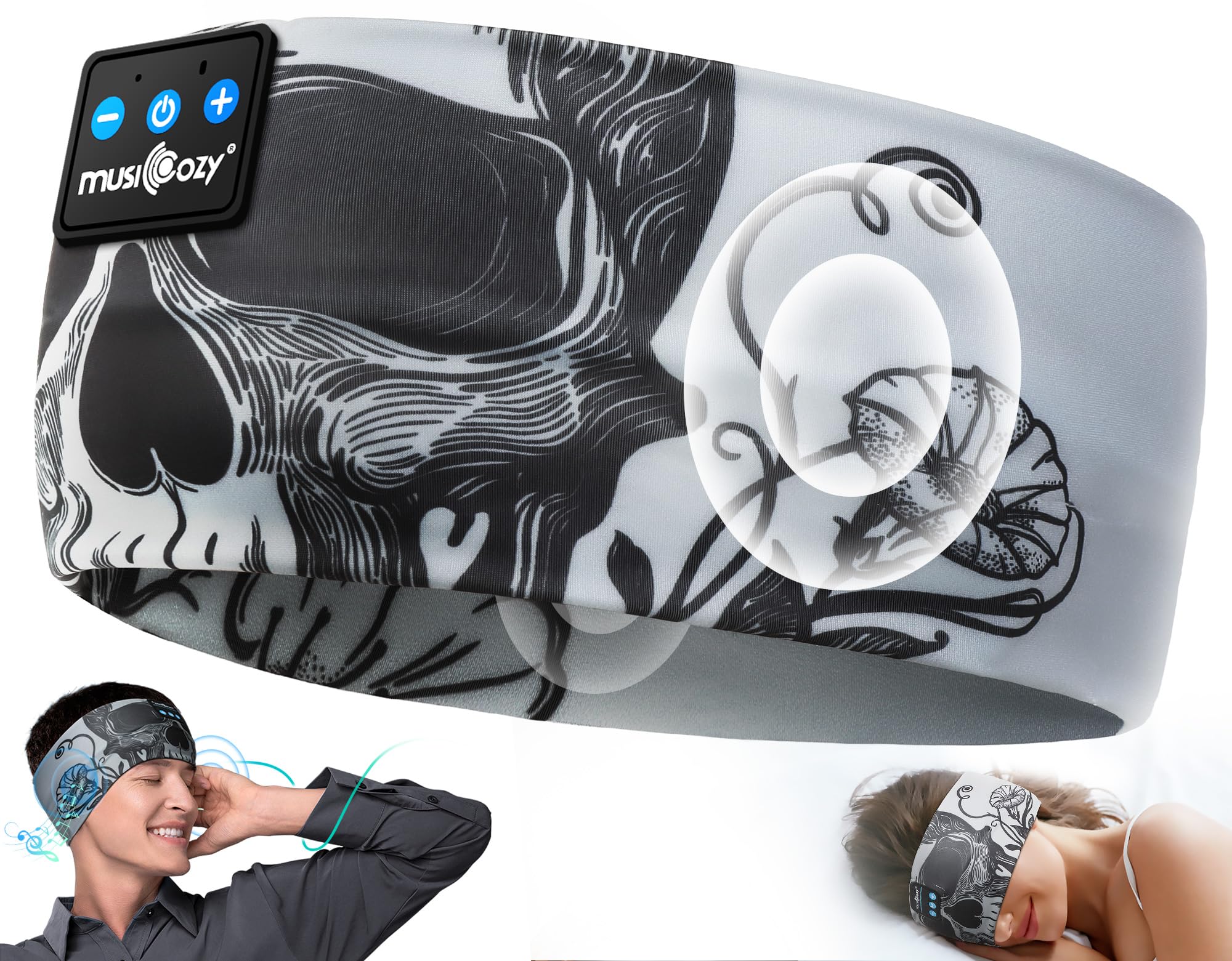 Tiara tipo Auricular Musicozy Gris con Bluetooth-Venta Internacional