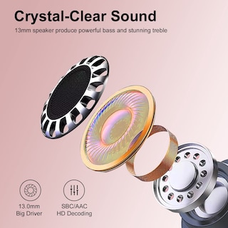 Foto 2 | Auriculares Inalámbricos Lekaby X35 Bluetooth 5.3 40 Horas Ip7 Rosa - Venta Internacional