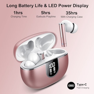 Foto 5 | Auriculares Inalámbricos Lekaby X35 Bluetooth 5.3 40 Horas Ip7 Rosa - Venta Internacional