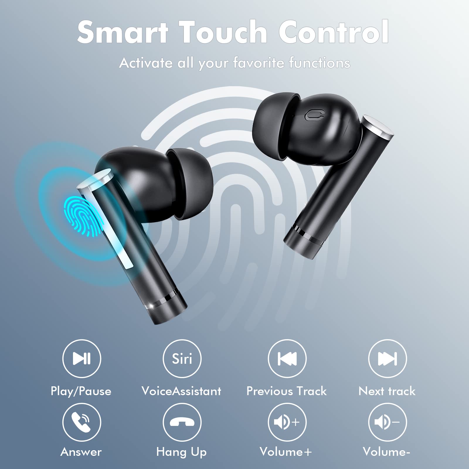 Foto 6 pulgar | Audífonos True Wireless Sajawass Negros con Bluetooth-Venta Internacional