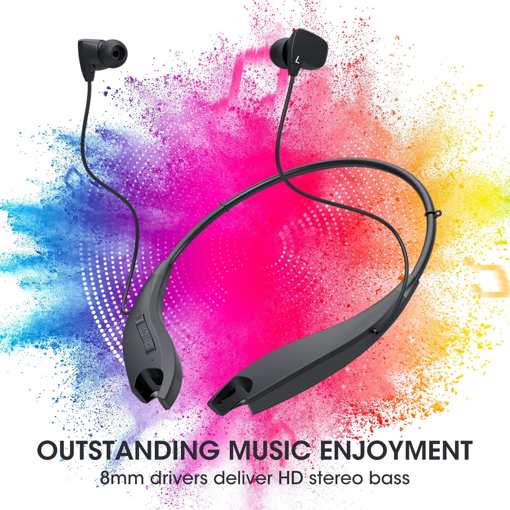 Foto 3 pulgar | Auriculares Bluetooth Yosdom Neckband 24h+ Playtime Waterproo - Venta Internacional.