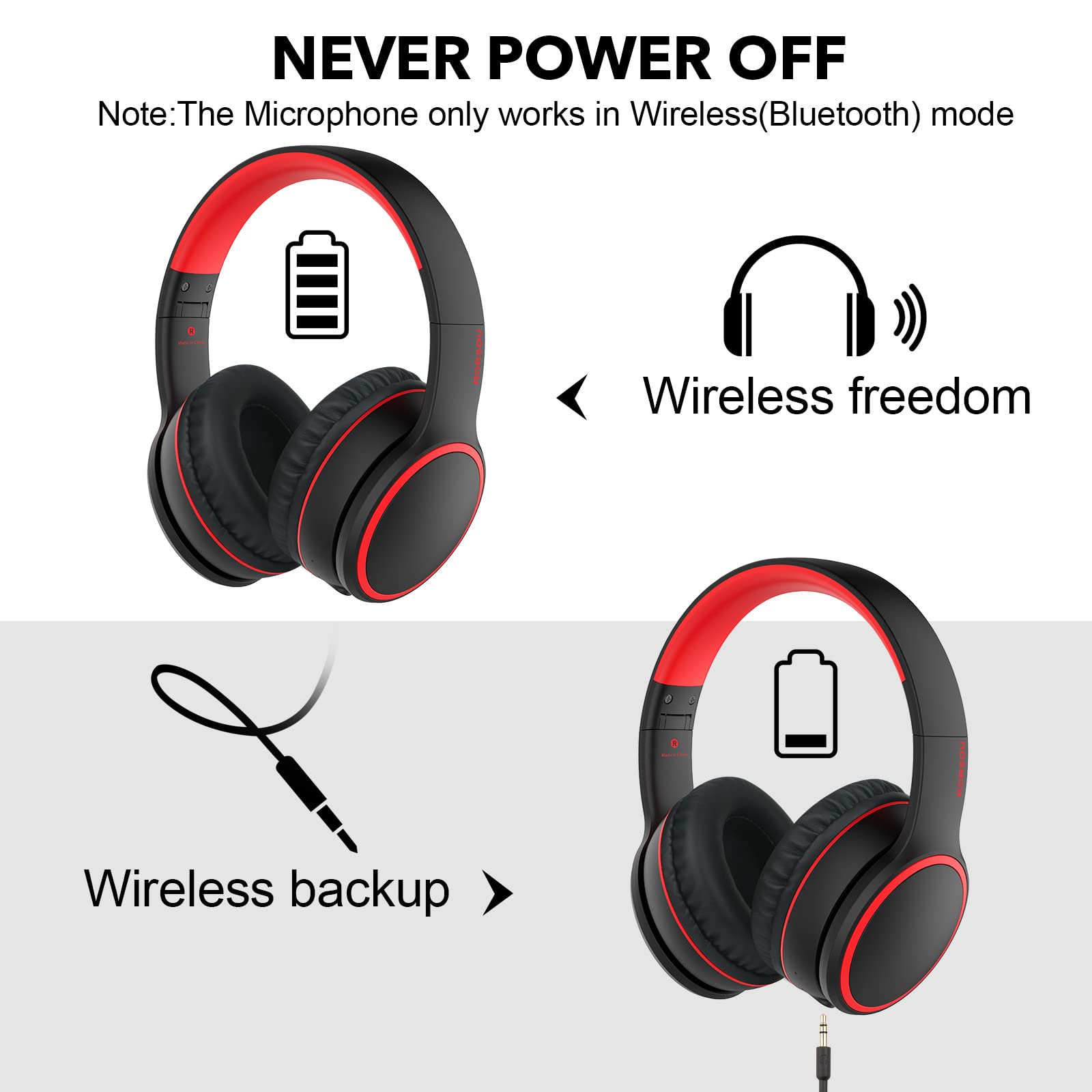 Foto 7 pulgar | Auriculares Bluetooth Rorsou B10 Negro - Venta Internacional