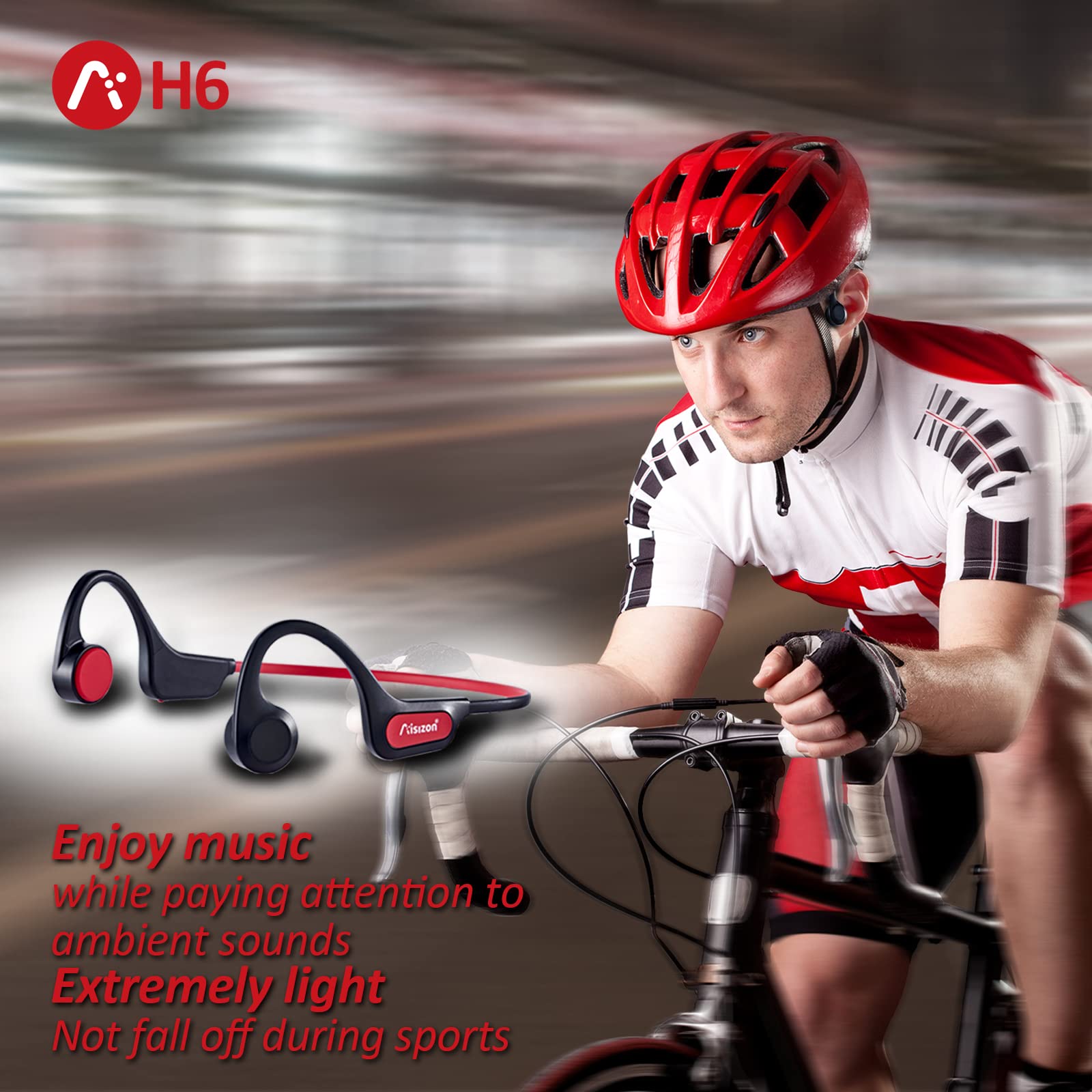 Foto 4 pulgar | Auriculares de Conducción Ósea Aisizon H6 Bluetooth - Venta Internacional