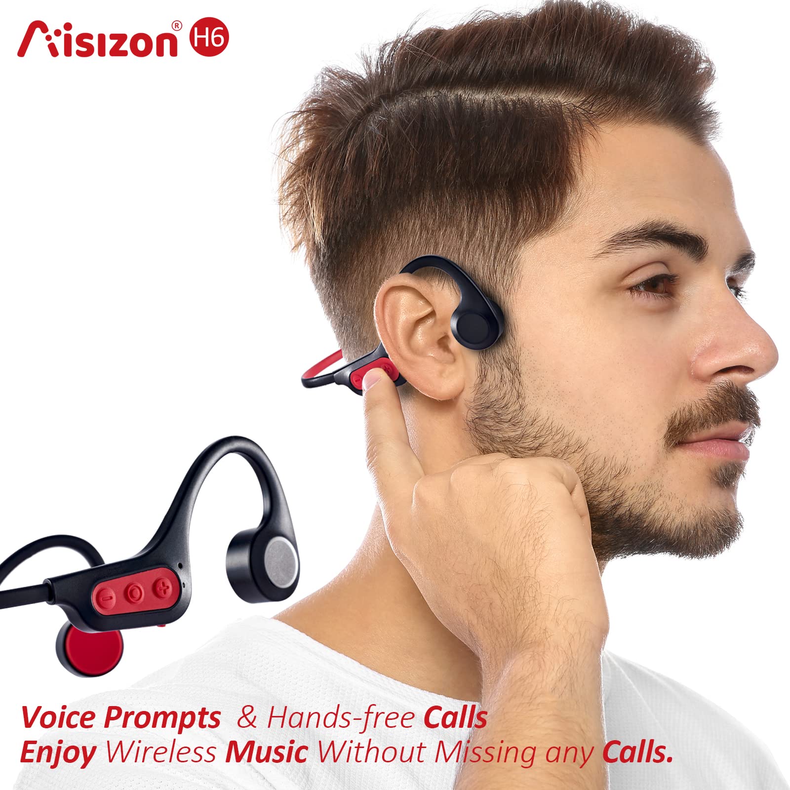 Foto 5 pulgar | Auriculares de Conducción Ósea Aisizon H6 Bluetooth - Venta Internacional