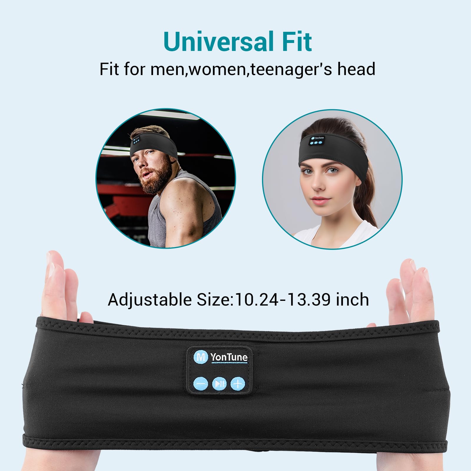 Foto 7 pulgar | Auriculares Inalámbricos con Diadema Para Dormir Bluetooth Yontune color Negro - Venta Internacional