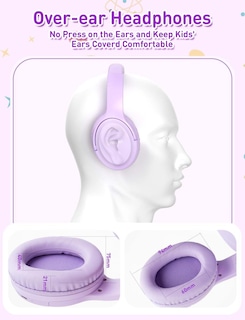 Foto 2 | Auriculares Inalámbricos Bluetooth Simjar Kids Con Micrófono Purp - Venta Internacional.
