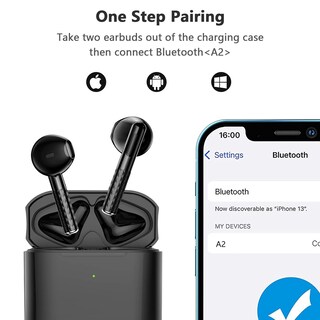 Foto 6 | Auriculares True Wireless Feans Bluetooth 5.3 con Micrófono - Venta Internacional