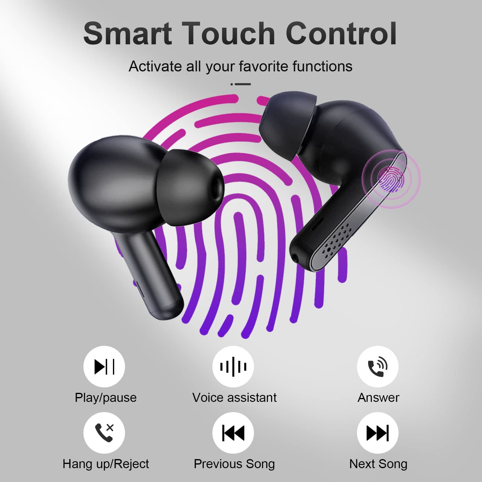 Foto 4 pulgar | Auriculares True Wireless Feans A3 Bluetooth 5.3 con Micrófono color Negro - Venta Internacional