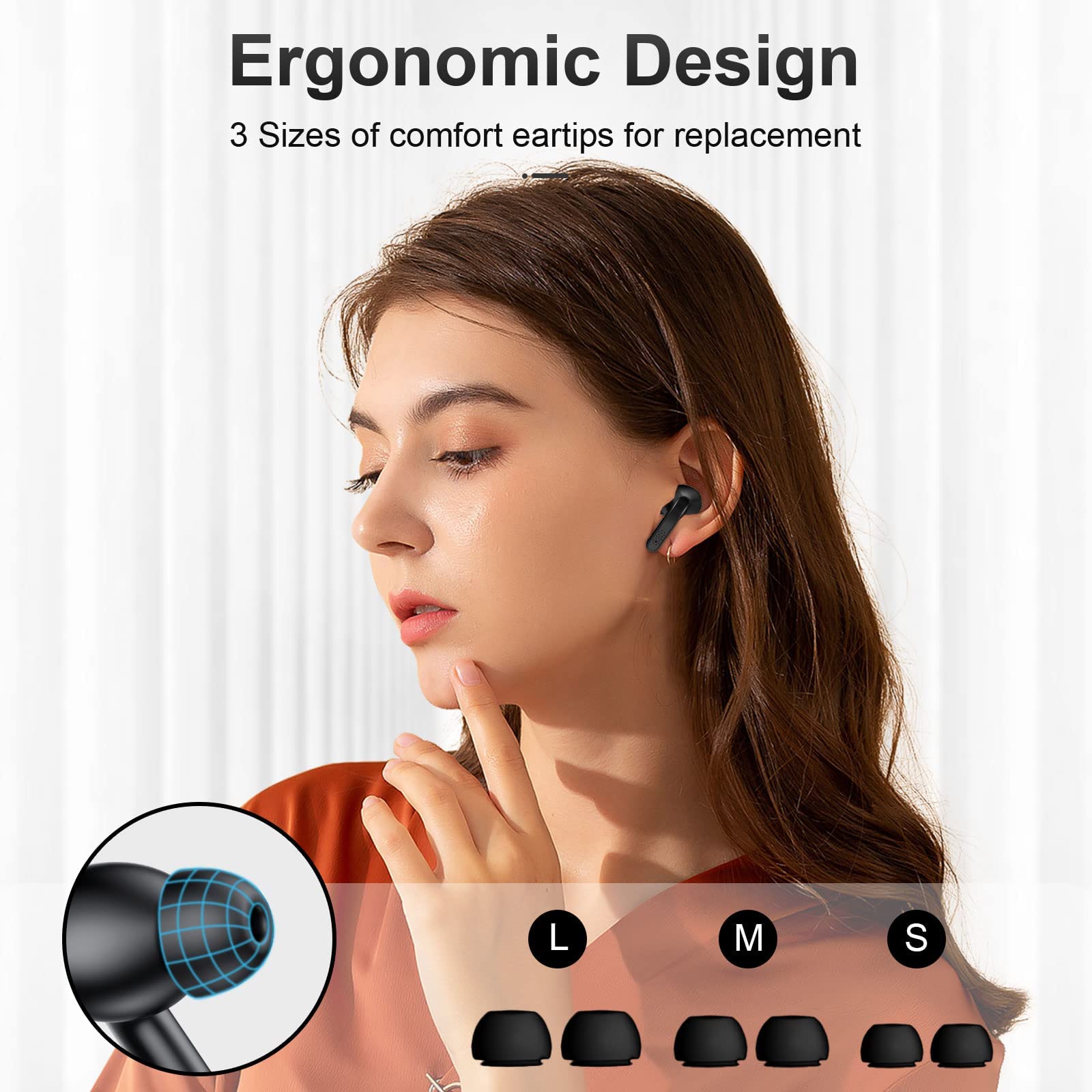Foto 7 pulgar | Auriculares True Wireless Feans A3 Bluetooth 5.3 con Micrófono color Negro - Venta Internacional
