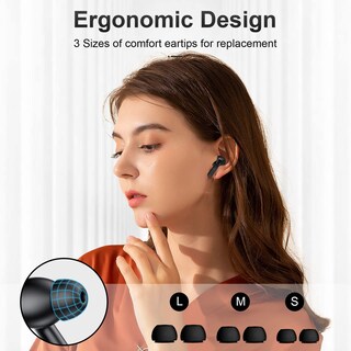 Foto 6 | Auriculares True Wireless Feans A3 Bluetooth 5.3 con Micrófono color Negro - Venta Internacional