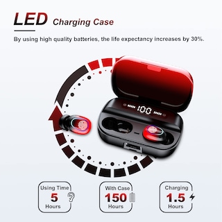 Foto 4 | Auriculares Inalámbricos Kinganda Bluetooth V5.1 Hifi Stereo Red - Venta Internacional