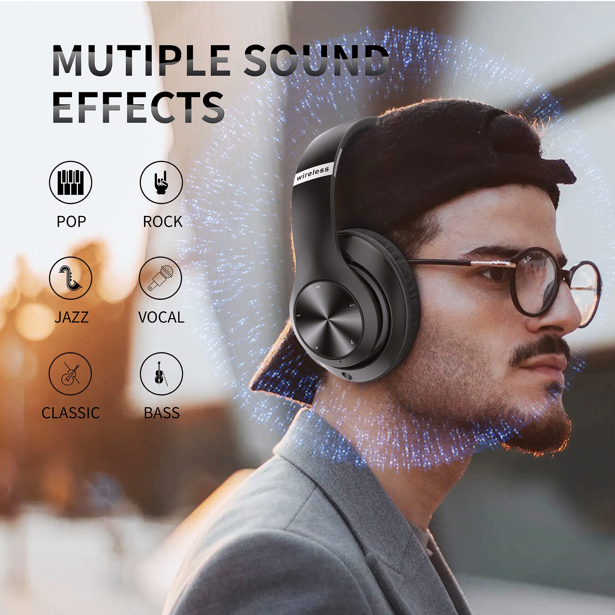 Foto 4 | Auriculares Inalámbricos Bluetooth Tuitager L 60h Playtime Con Micrófono - Venta Internacional.