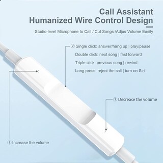 Foto 3 | Auriculares Con Cable Eashion Con Micrófono Para Iphone - Venta Internacional.