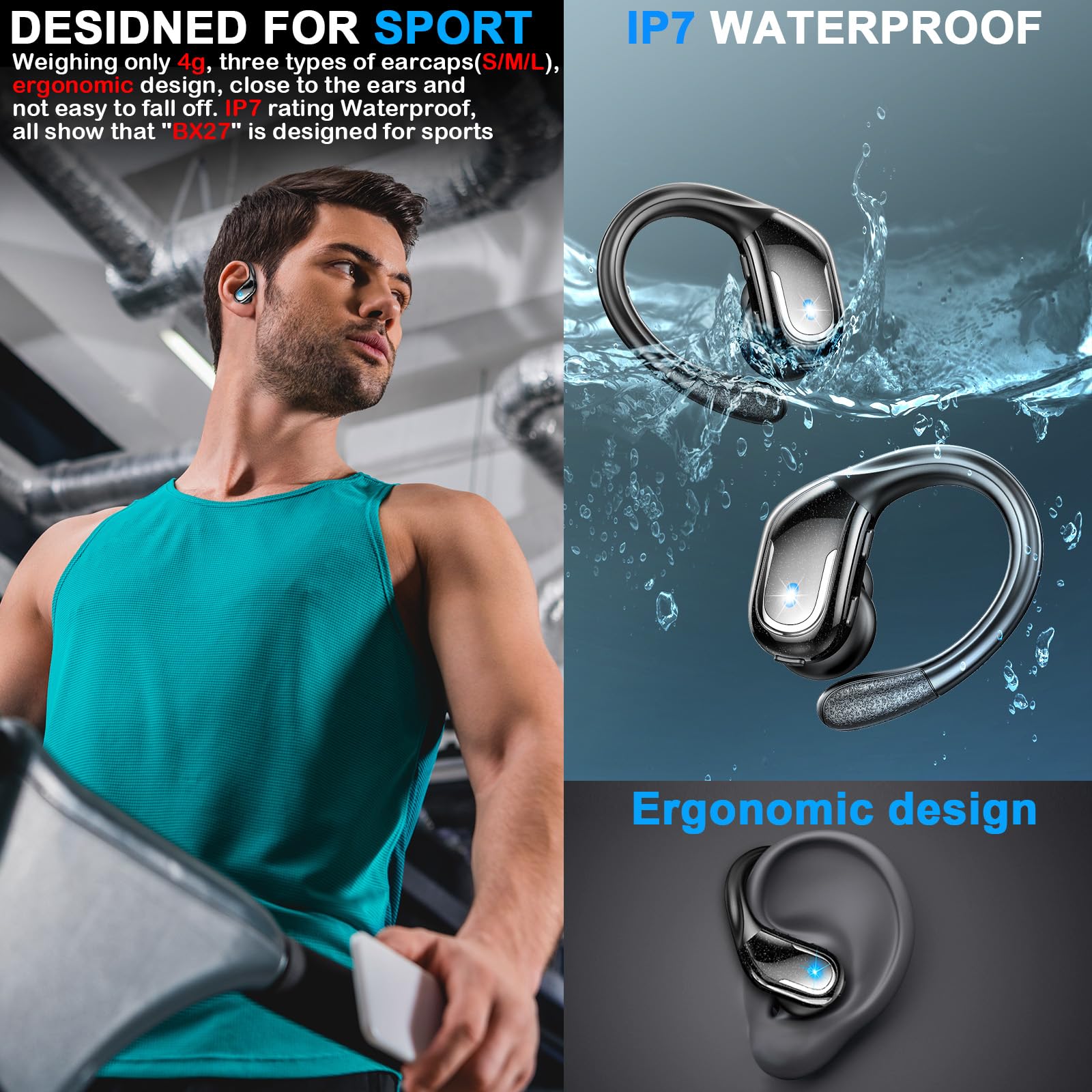 Foto 4 pulgar | Auriculares Inalámbricos Ltinist 75hrs Bluetooth 5.3 Ip7 a Prueba de Agua - Venta Internacional