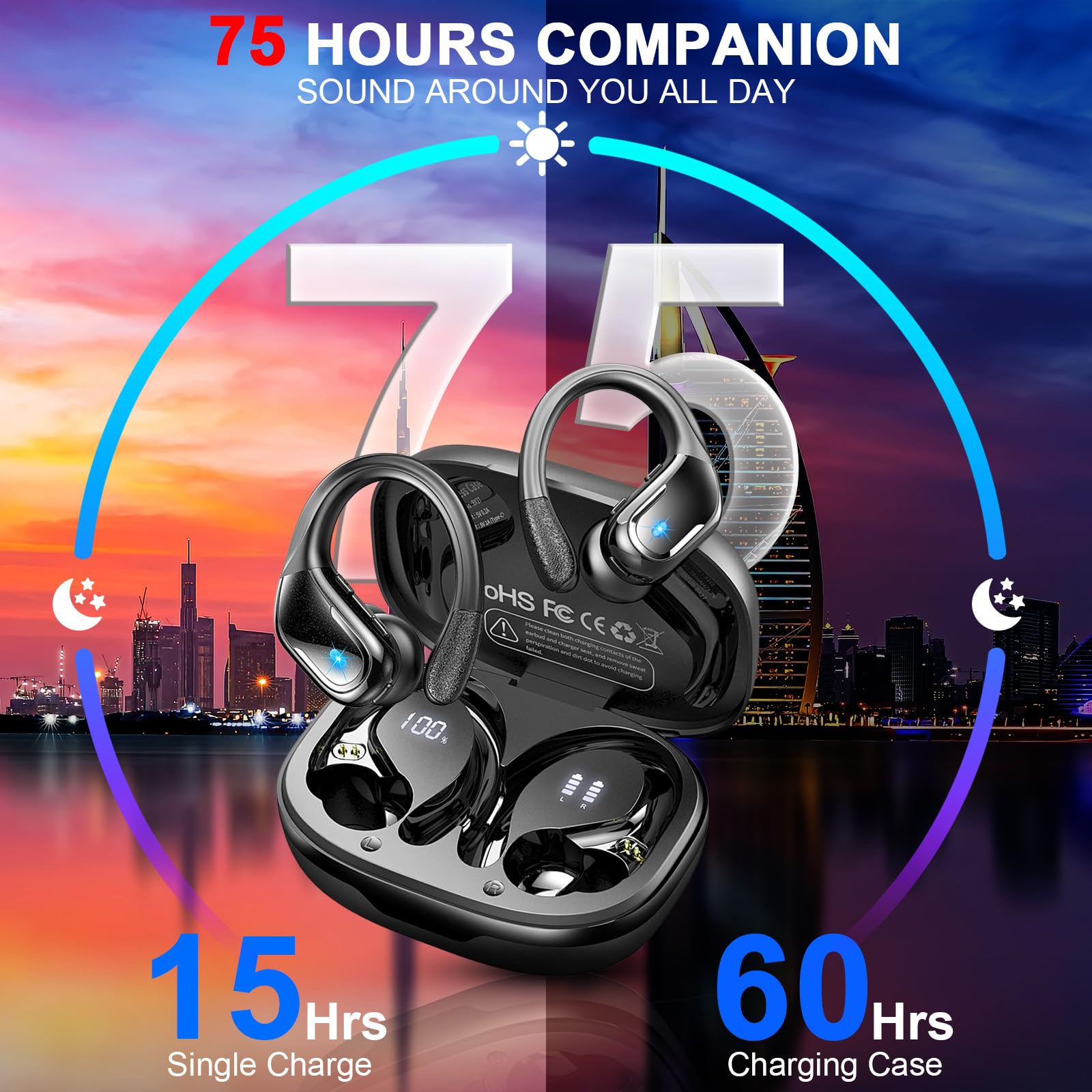 Foto 5 pulgar | Auriculares Inalámbricos Ltinist 75hrs Bluetooth 5.3 Ip7 a Prueba de Agua - Venta Internacional