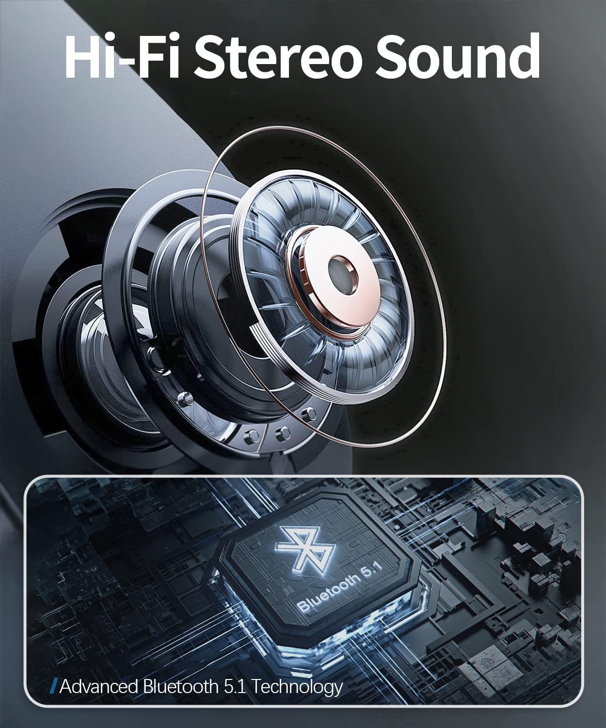 Foto 2 | Auriculares Inalámbricos EUQQ Bluetooth 5.3 42 Horas de Reproducción con Micrófono - Venta Internacional