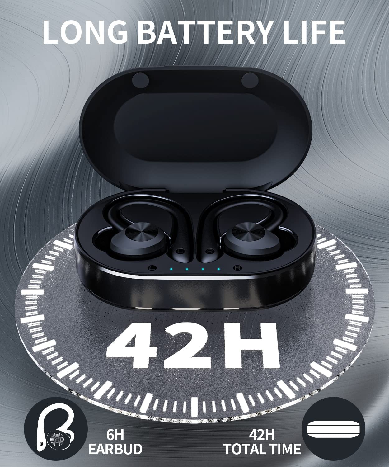 Foto 4 pulgar | Auriculares Inalámbricos EUQQ Bluetooth 5.3 42 Horas de Reproducción con Micrófono - Venta Internacional