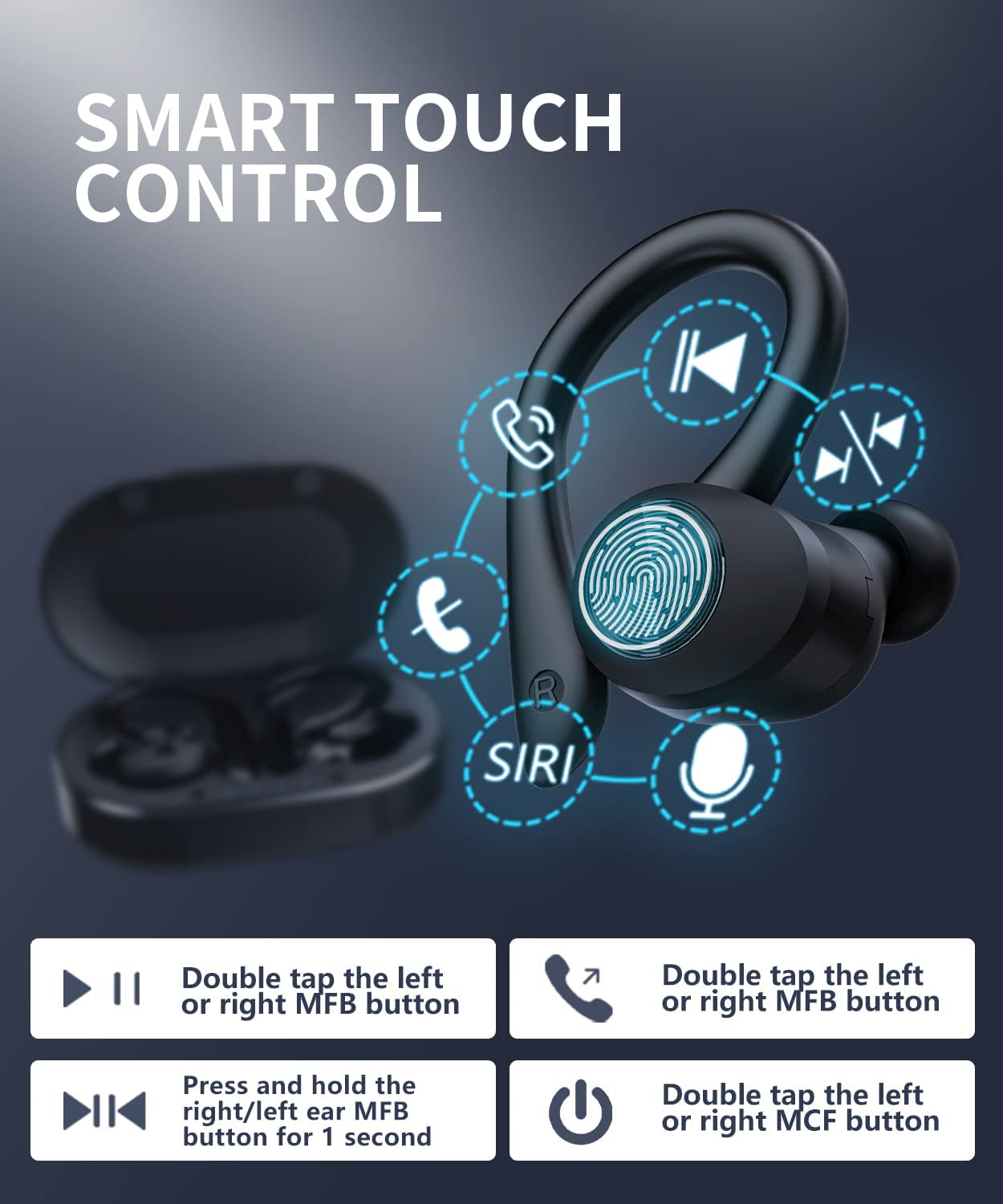 Foto 5 pulgar | Auriculares Inalámbricos EUQQ Bluetooth 5.3 42 Horas de Reproducción con Micrófono - Venta Internacional