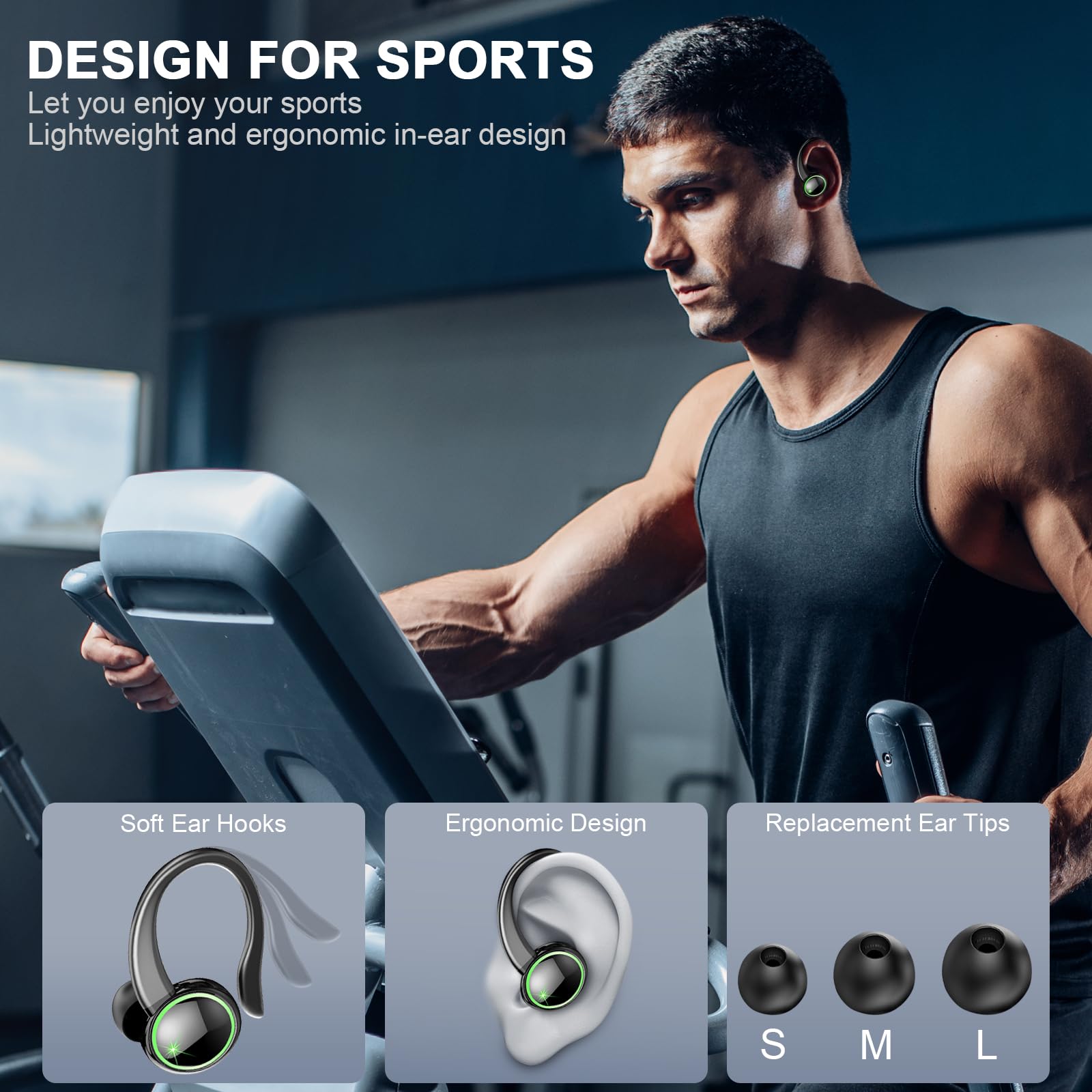 Foto 5 pulgar | Audífonos True Wireless Kuizil Negros con Bluetooth-Venta Internacional