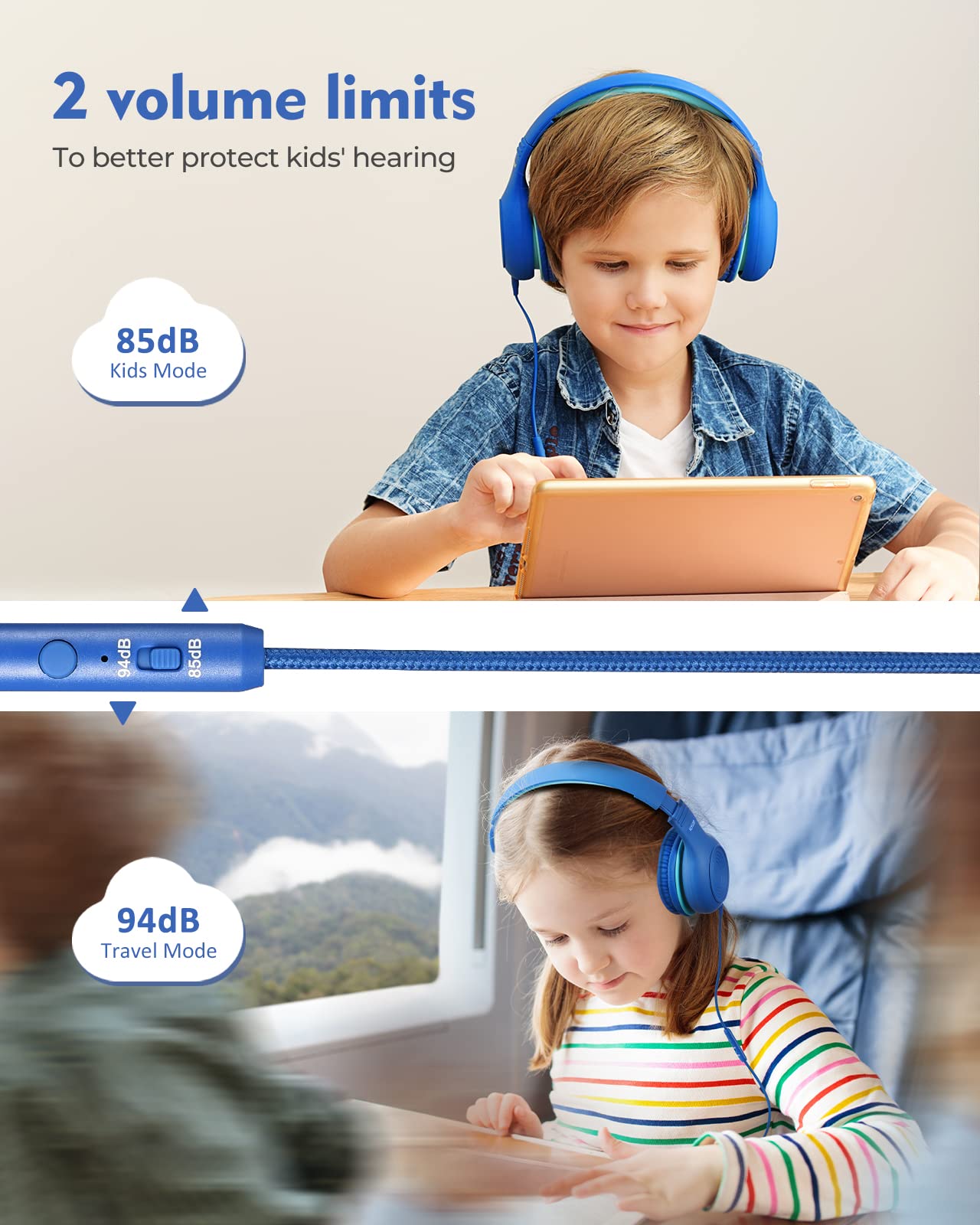 Foto 3 pulgar | Auriculares Klylop Kids con Micrófono Externo de Cable - Venta Internacional