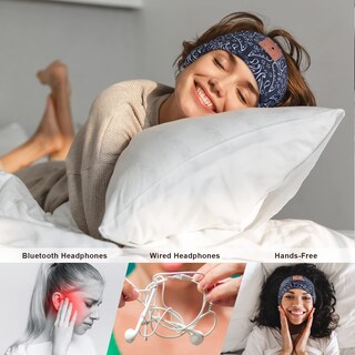 Foto 4 | Auriculares Para Dormir Con Diadema Bluetooth Bulypazy Azul Y Gris - Venta Internacional.