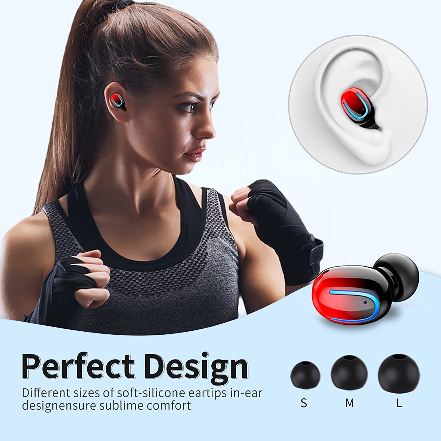 Foto 3 pulgar | Auriculares Inalámbricos Zivsivc Bluetooth 5.1 con Carga C de 3500 Mah - Venta Internacional