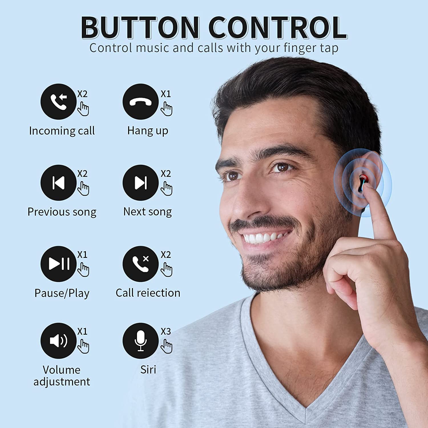 Foto 4 pulgar | Auriculares Inalámbricos Zivsivc Bluetooth 5.1 con Carga C de 3500 Mah - Venta Internacional