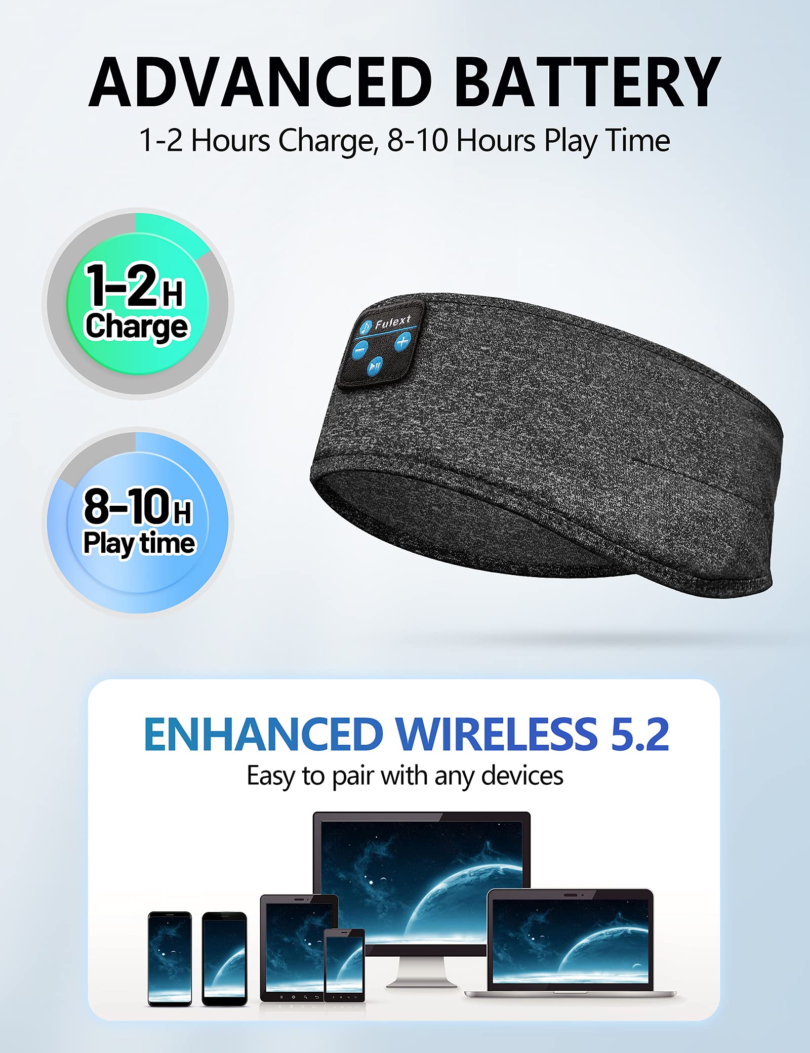 Foto 8 pulgar | Tiara tipo Auricular Perytong Gris con Bluetooth-Venta Internacional