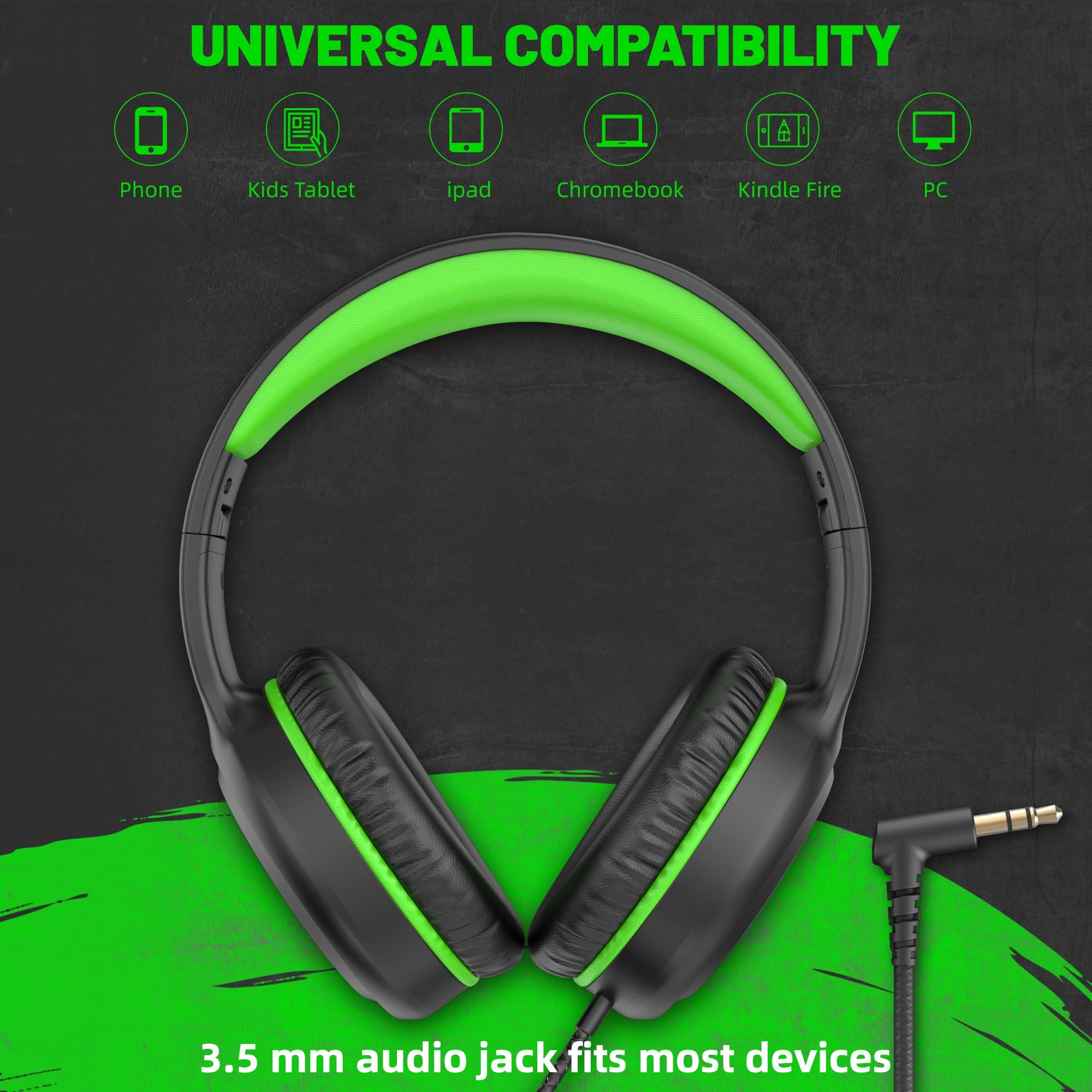 Foto 4 pulgar | Auriculares con Cable Ukelala Green - Venta Internacional