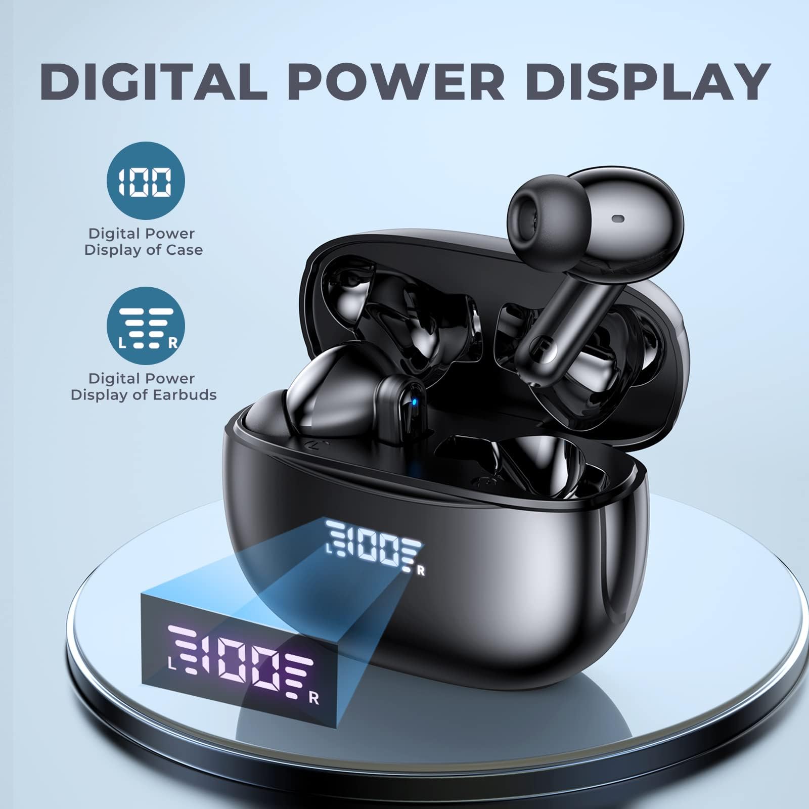 Foto 4 pulgar | Auriculares Inalámbricos Kesieme Bluetooth 5.3 60h Playtime IPX7 - Venta Internacional