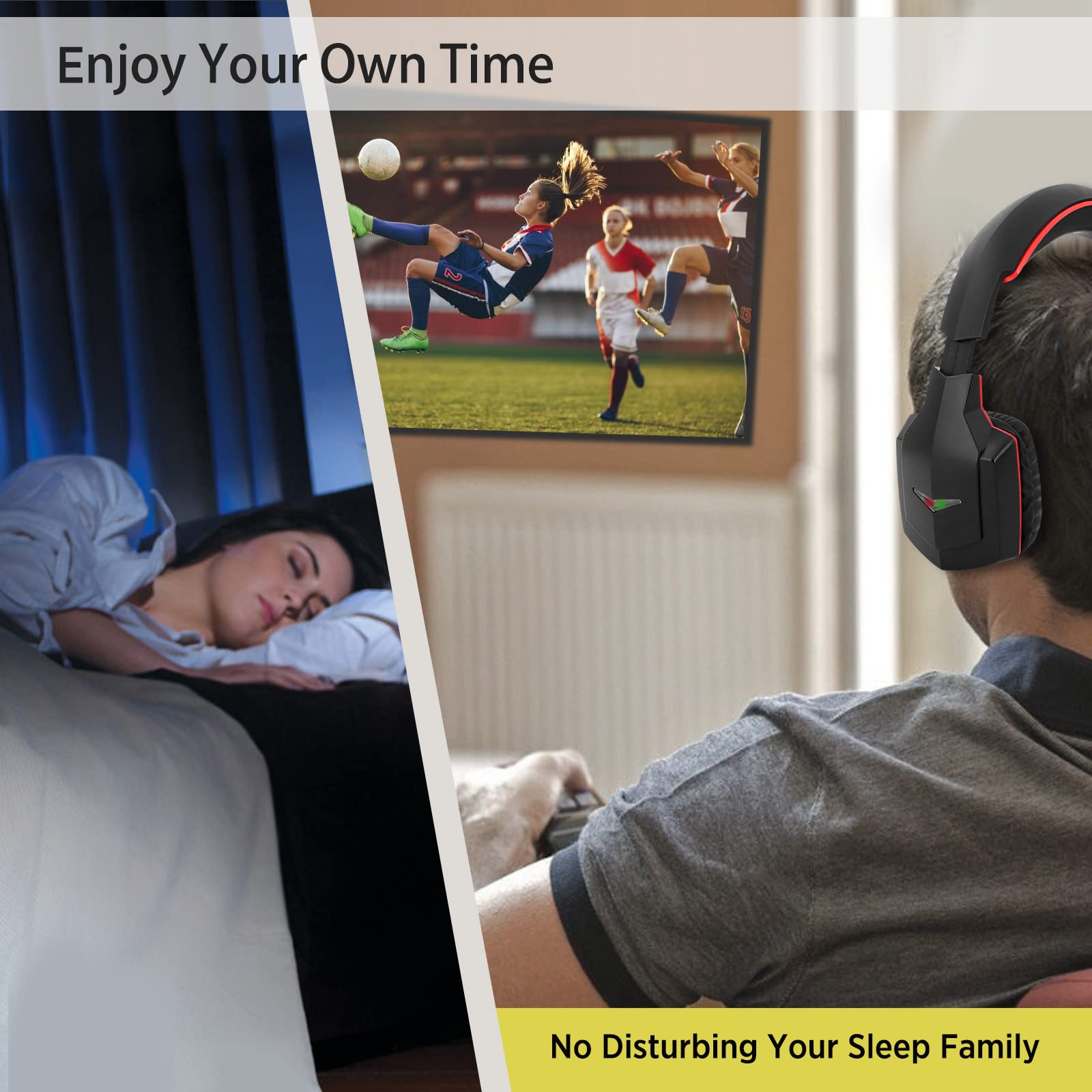 Foto 6 pulgar | Auriculares Inalámbricos WallarGe para TV RF de 5,8 Ghz - Venta Internacional