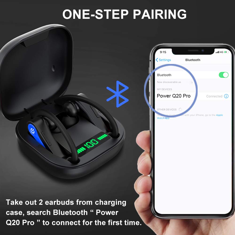 Foto 6 pulgar | Auriculares Inalámbricos Motast Power Q20 Pro Bluetooth 5.1 IPX7 - Venta Internacional