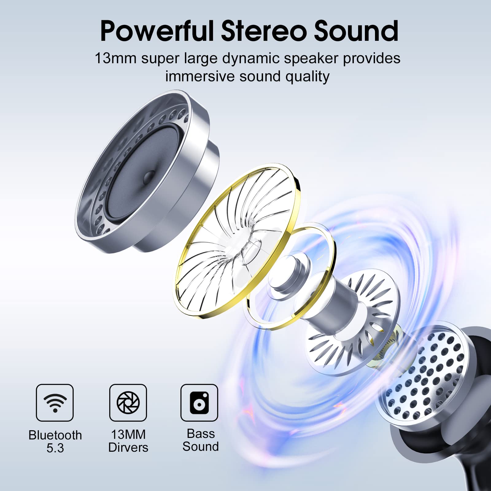 Foto 5 pulgar | Auriculares Inalámbricos Csasan 2023 Bluetooth 5.3 Hifi Stereo 40 h - Venta Internacional