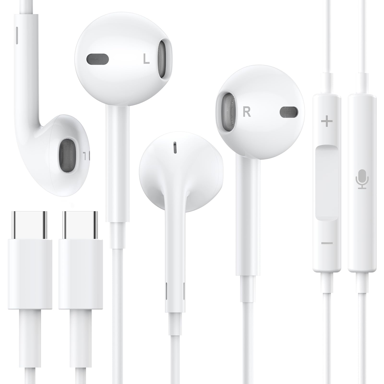 Auriculares Usb C Auriculares Mfilink Tipo C Auriculares con Cable X2 - Venta Internacional