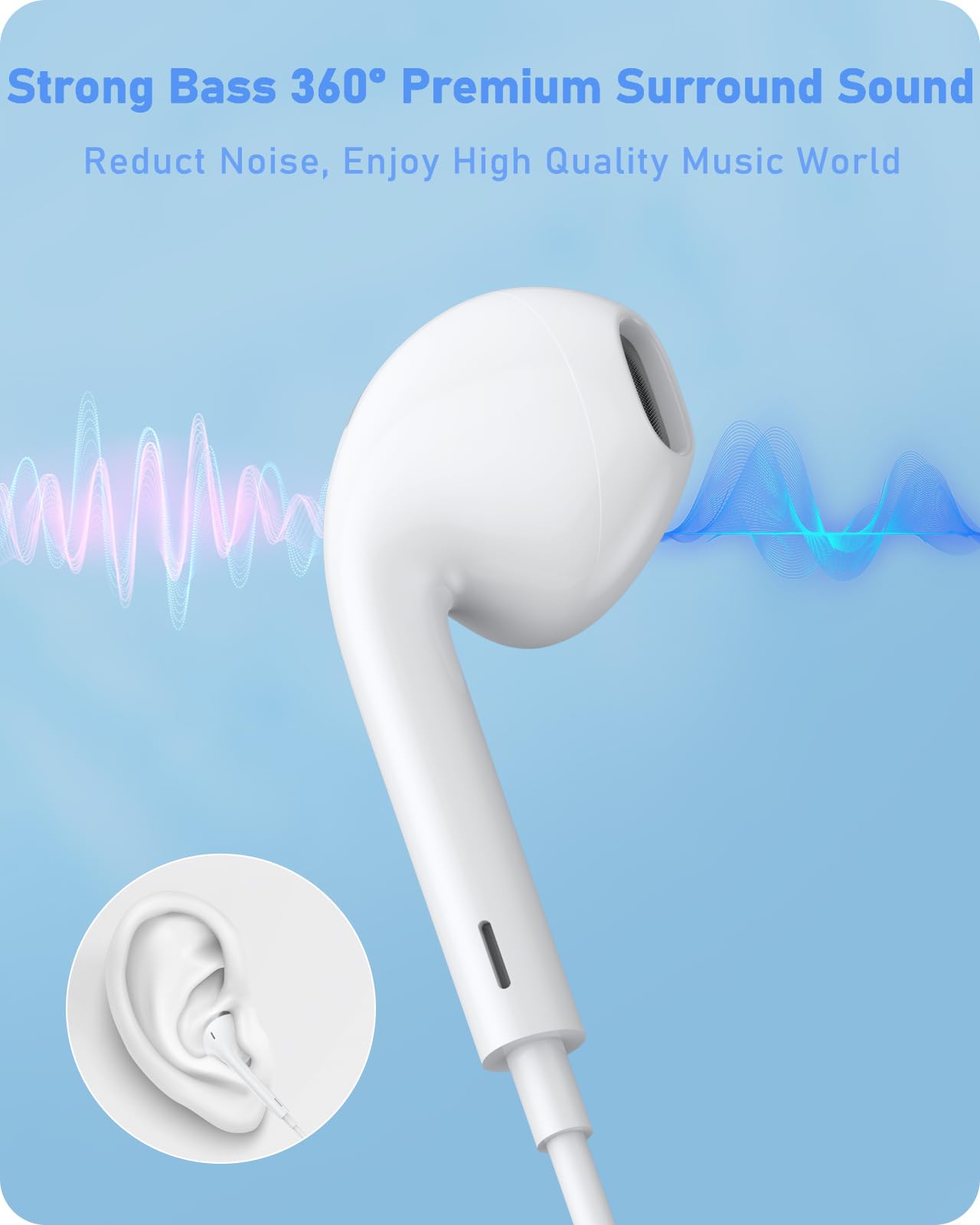 Foto 7 pulgar | Auriculares Usb C Auriculares Mfilink Tipo C Auriculares con Cable X2 - Venta Internacional